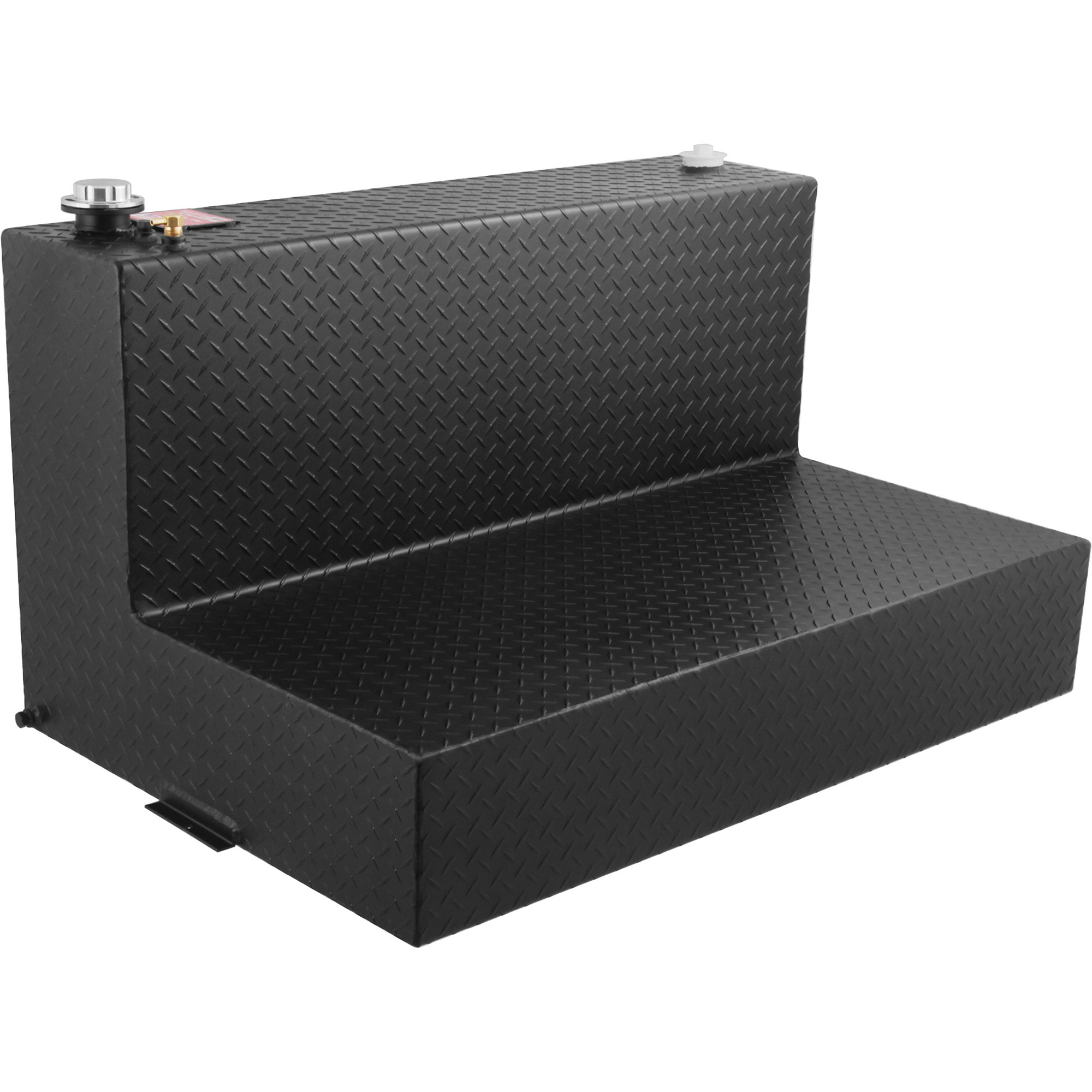 RDS Aluminum Transfer Fuel Tank, 95-Gallon, L-shaped, Black Diamond Plate, Model# 70388PC